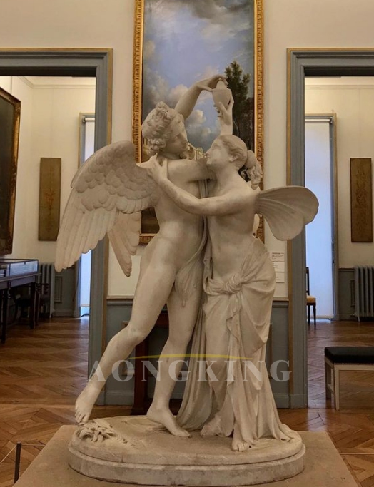 Cupid and Psyche marble sculpture (2)