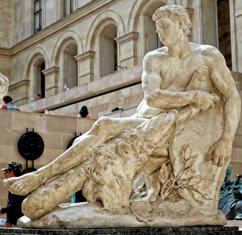 Gallic Hercules marble statue