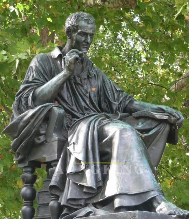 Jean-Jacques Rousseau bronze statue
