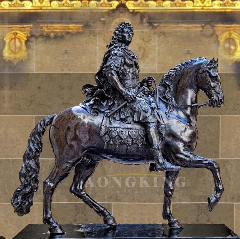 Louis XIV bronze statue