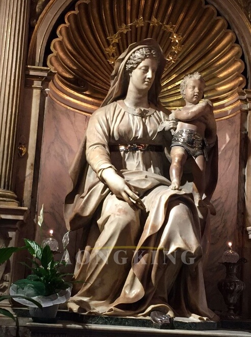 Madonna of Childbirth marble statue (2)