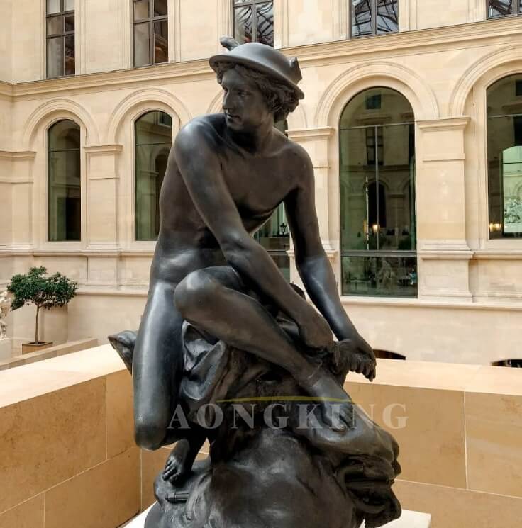 Mercury bronze statue