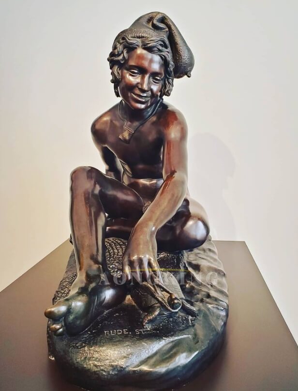 Neapolitan Fisherboy bronze statue