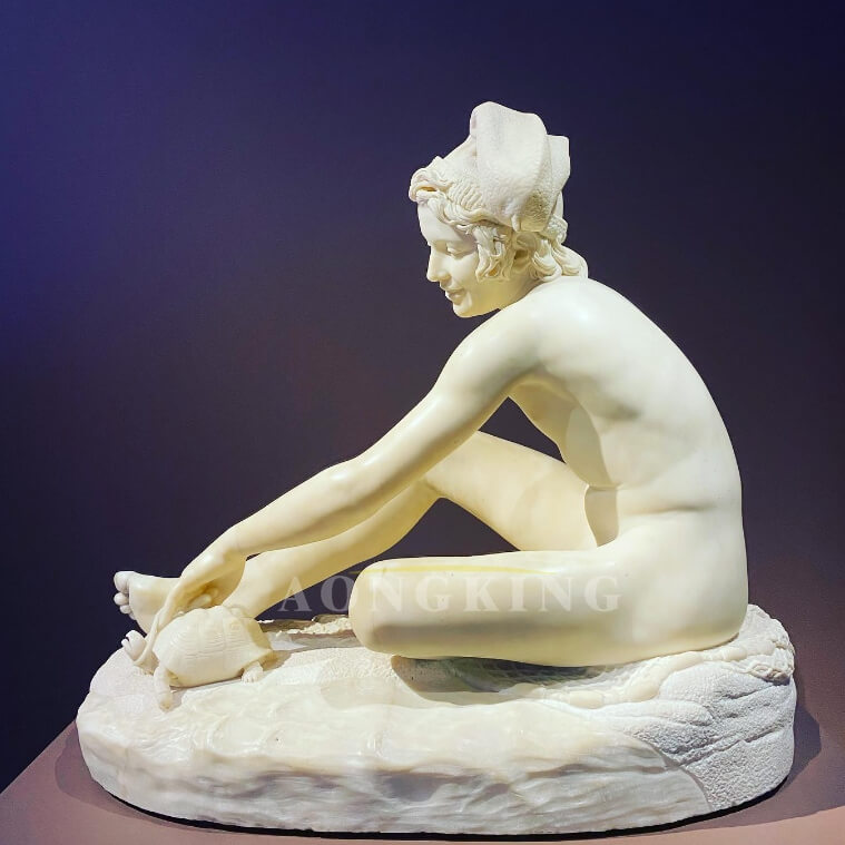 Neapolitan Fisherboy marble statue (1)