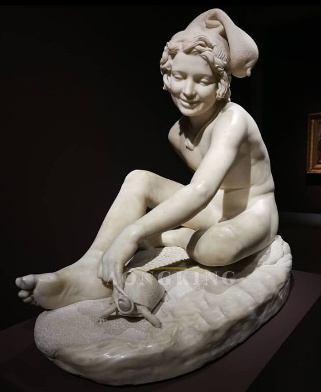 Neapolitan Fisherboy marble statue (5)