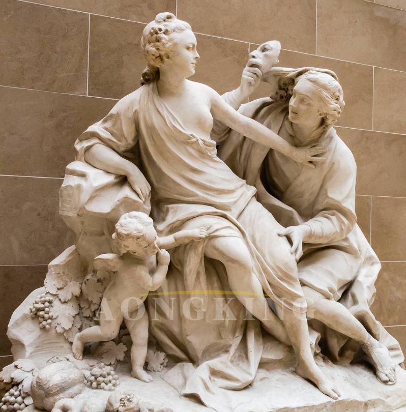 Pomona and Vertumne marble statue