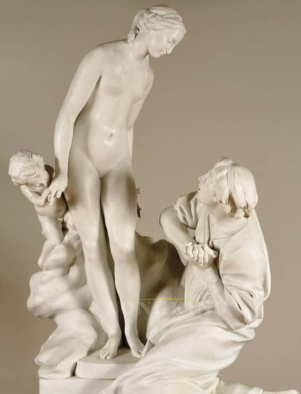Pygmalion and Galatea marble statue