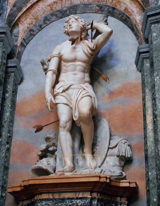 Saint Sebastian marble statue (3)