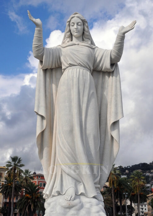 Statue of the Virgin marble decor