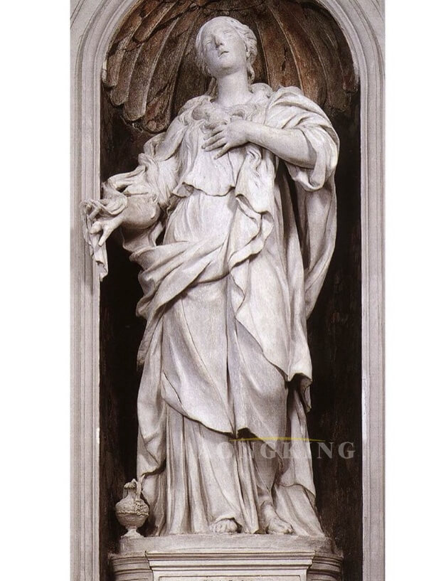 Stucco sculpture of Mary Magdalene marble statue