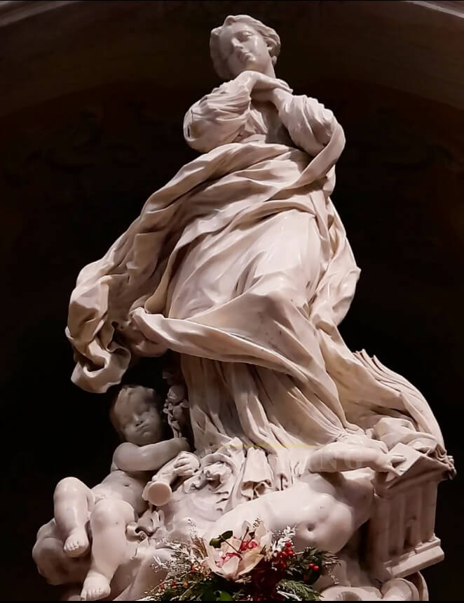 The Immaculate Conception marble statue