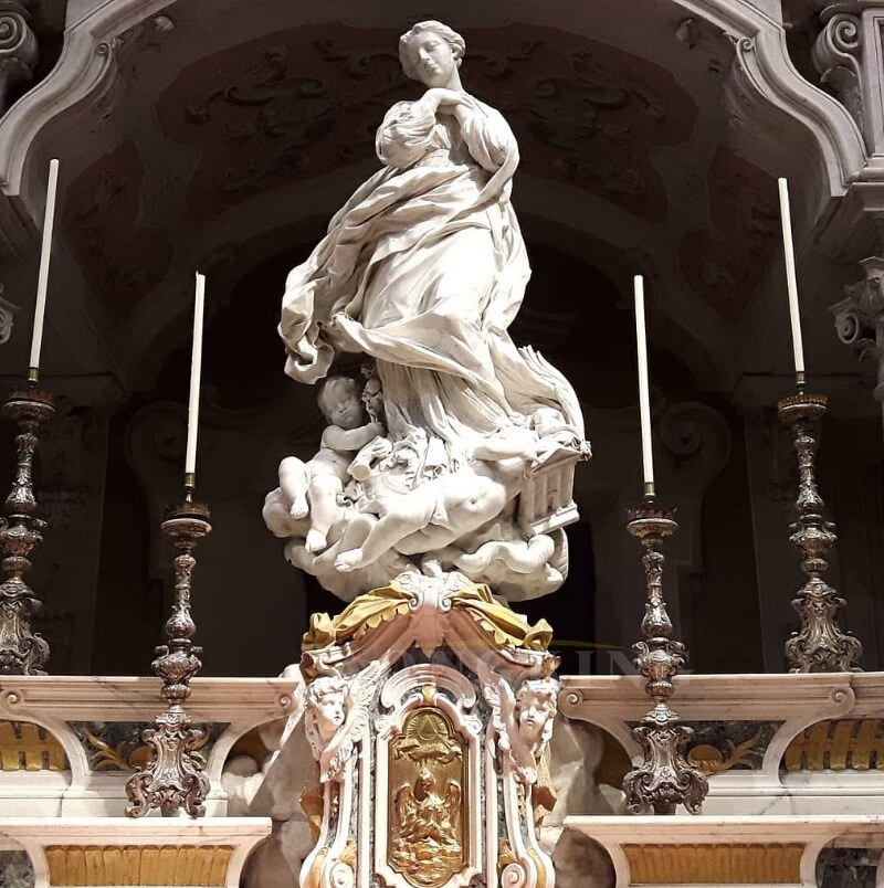 The Immaculate Conception marble statue (2)_MagicEXIF
