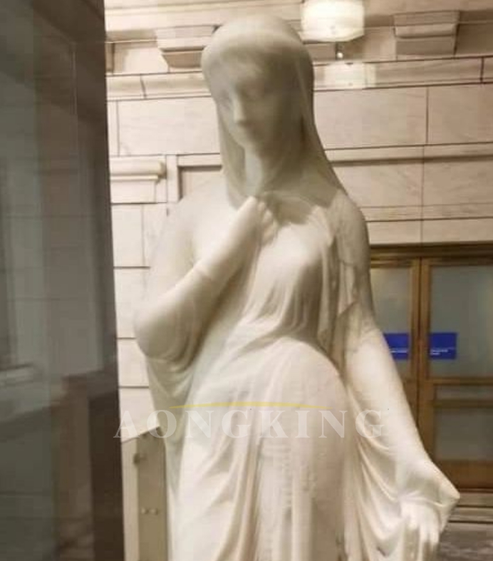 The Veiled Lady marble sculpture (2)