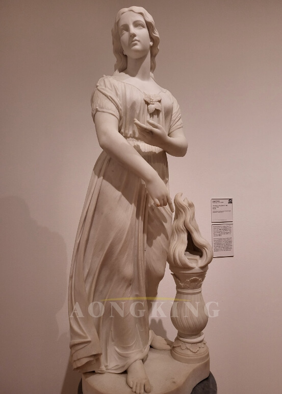 The White Lady of Avenel marble statue