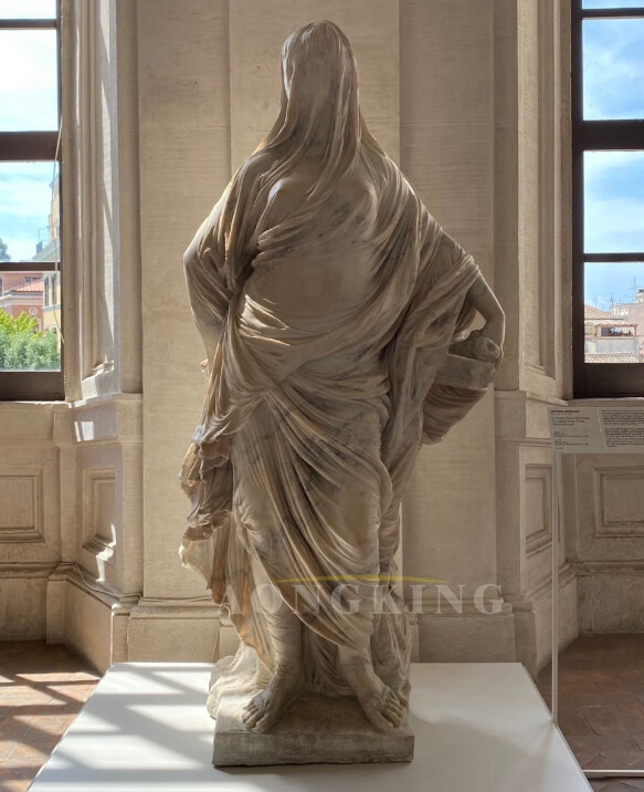 Vestal Virgin Tuccia marble statue (2)