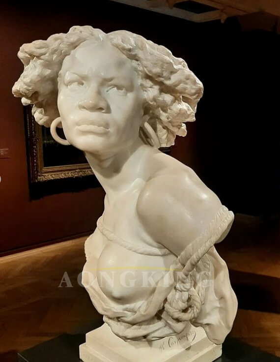 Why Born Enslaved marble bust (2)
