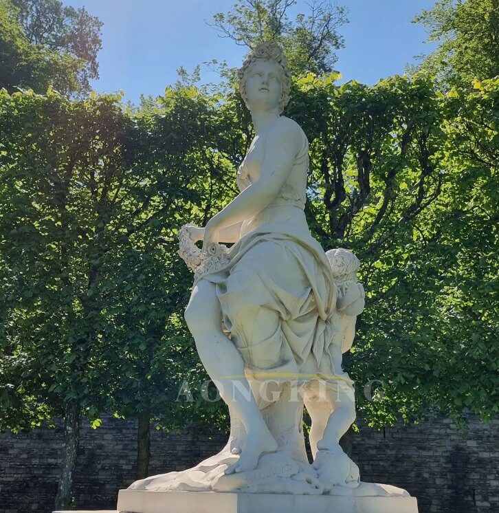 garden flora marble statue