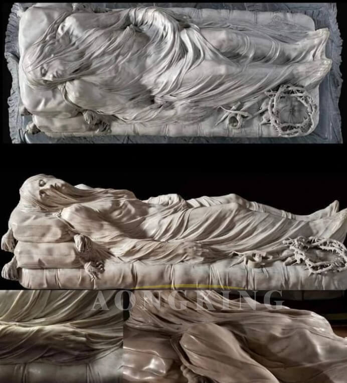 the Veiled Christ marble statue