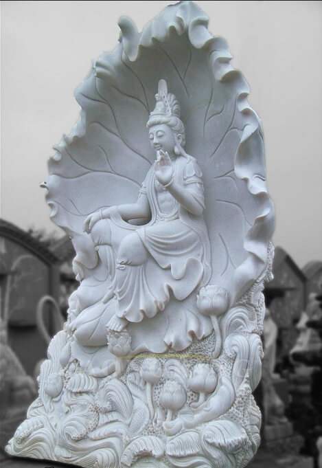 wall decor Quanyin marble statue