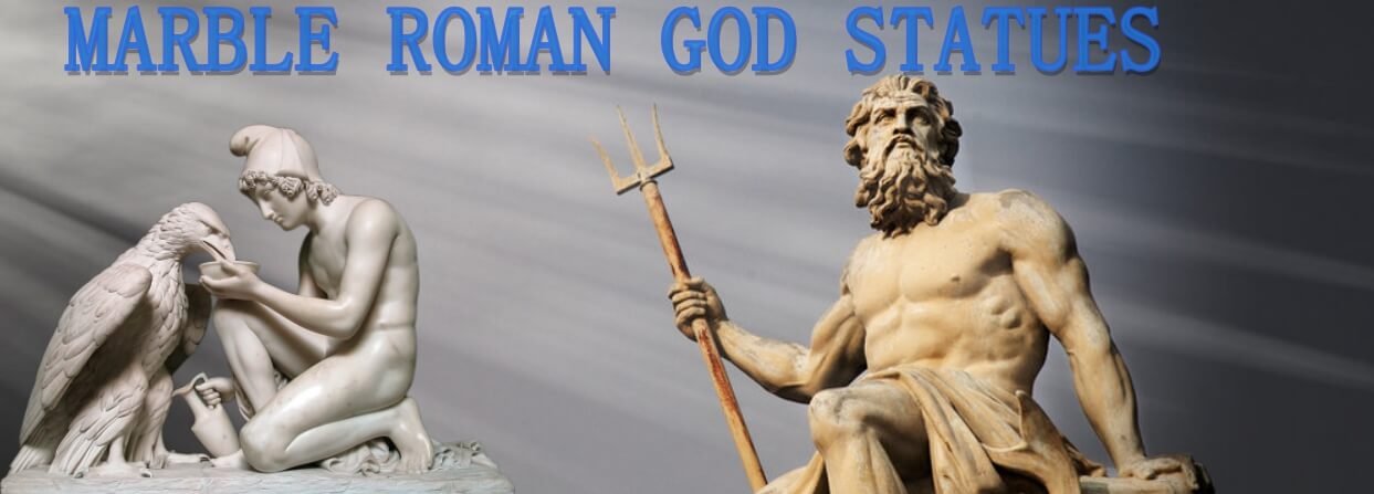 MARBLE ROMAN GOD STATUES