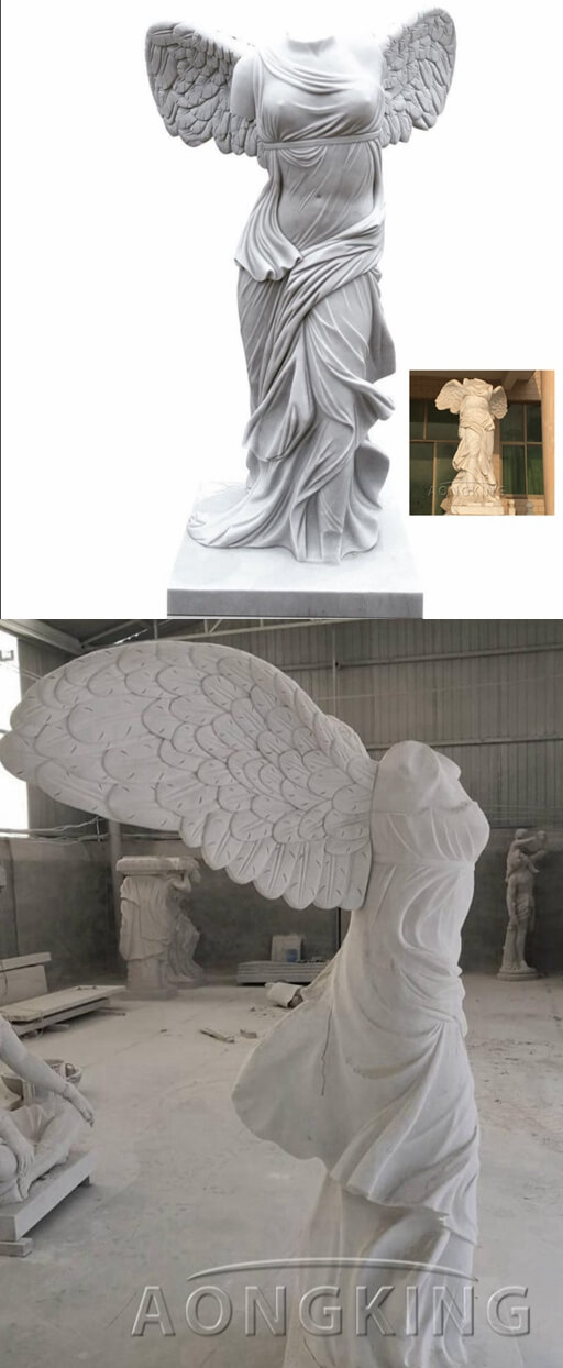 Nike marble neoclassical statues