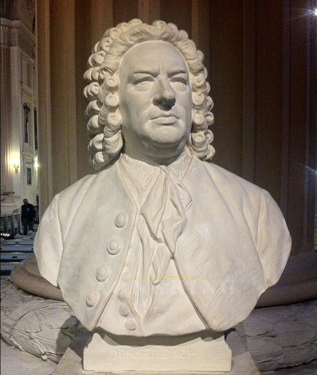 Johann Sebastian Bach marble bust