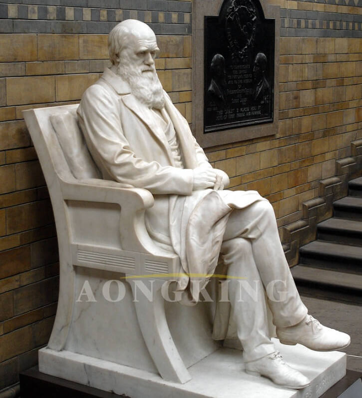 marble Charles Darwin statue1