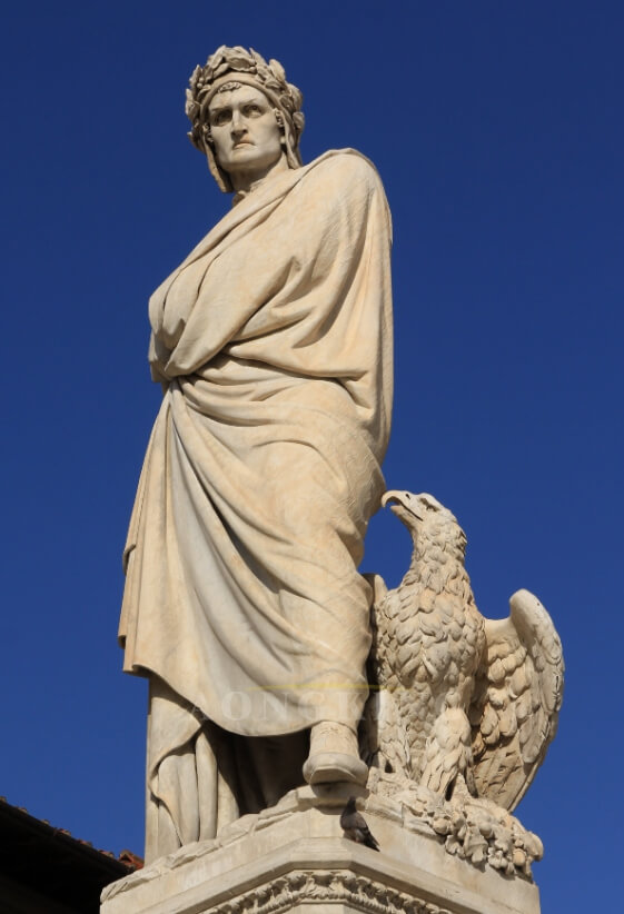 marble Dante Alighieri statue