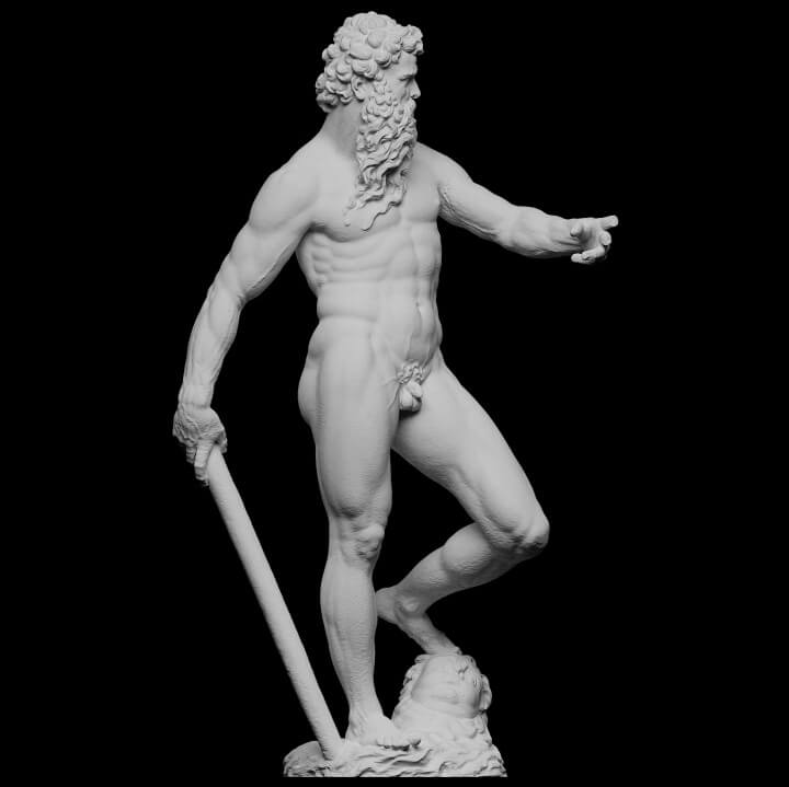 marble Poseidon Neptune Sculpture (1)