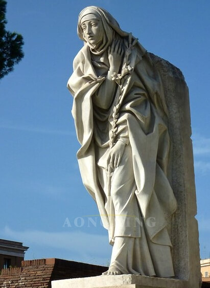 marble St. Catherine of Siena statue
