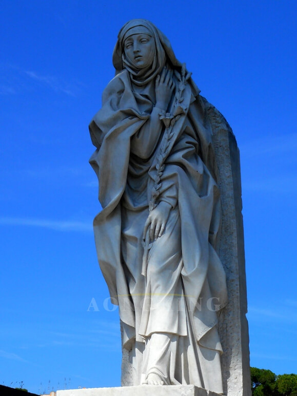 marble St. Catherine of Siena statue2