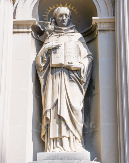 marble St. Thomas Aquinas statue