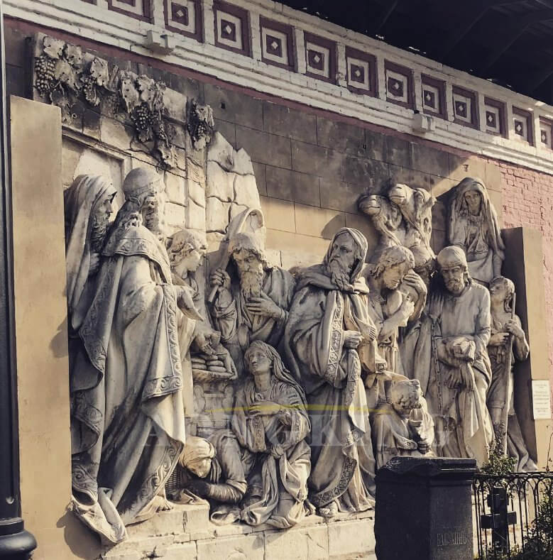 marble high reliefs from the Cathedral of Christ the Saviour