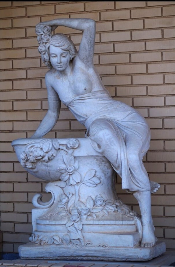 woman statue with pot