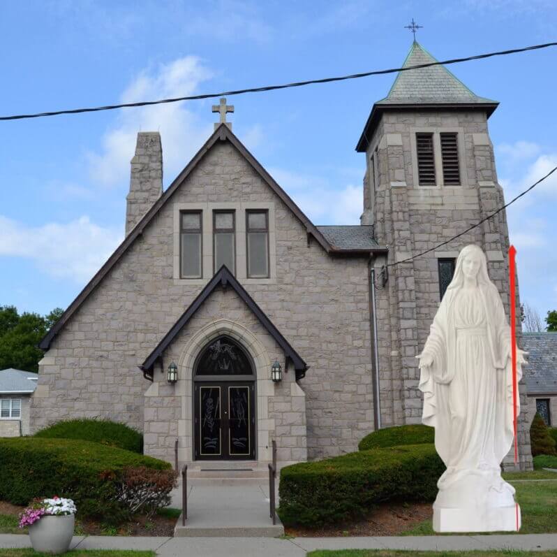 private outdoor mary statues