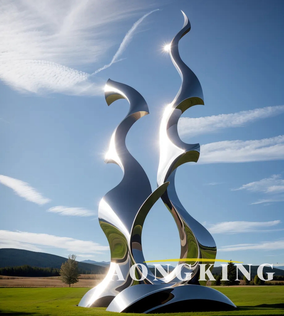 outdoor sculpture metal abstract art