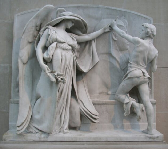 famous The Angel of Death and the Sculptor relief art