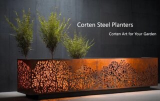 corten steel planters design