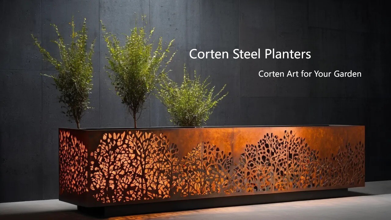 corten steel planters design
