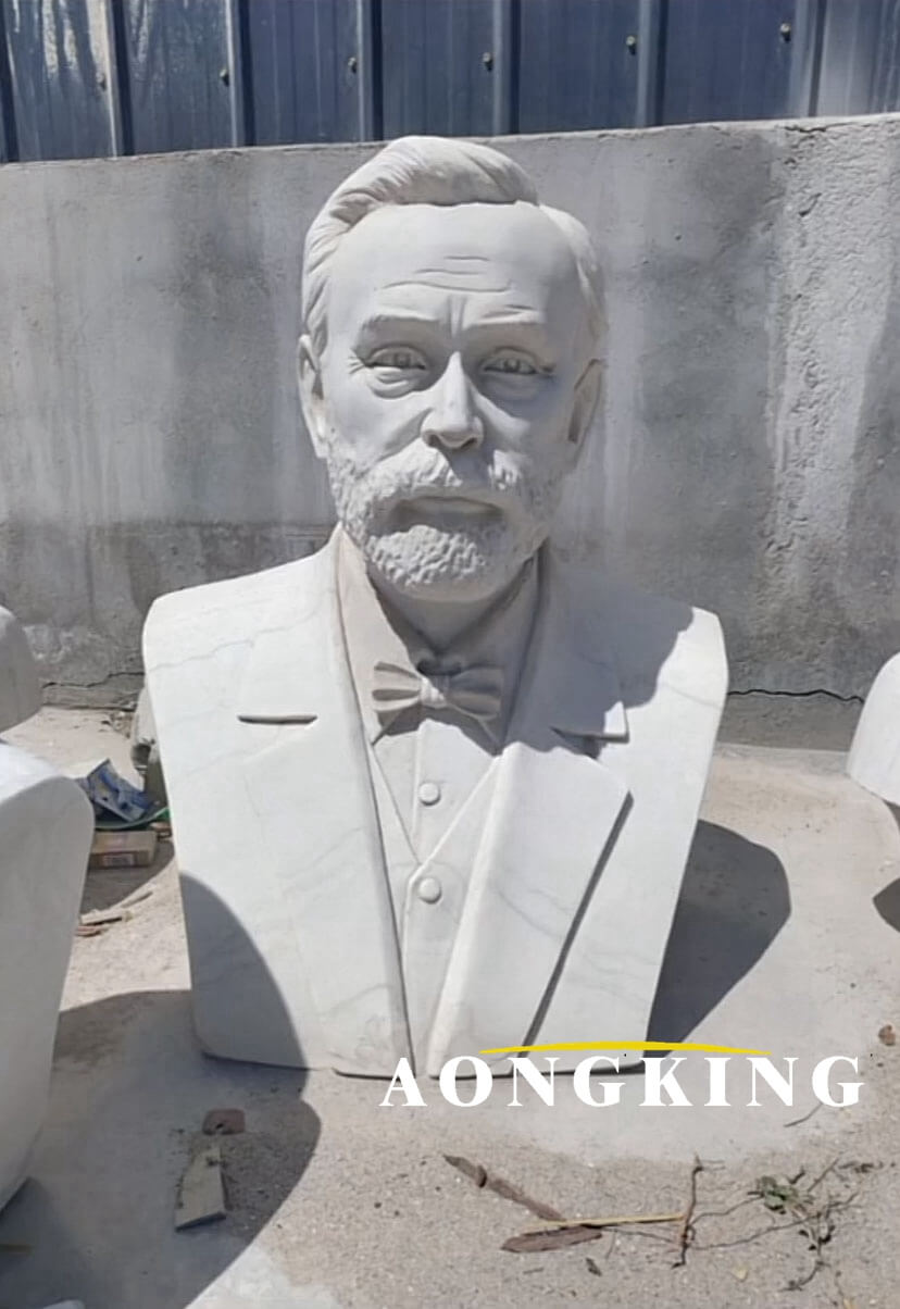 Friedrich Nietzsche marble statue head bust