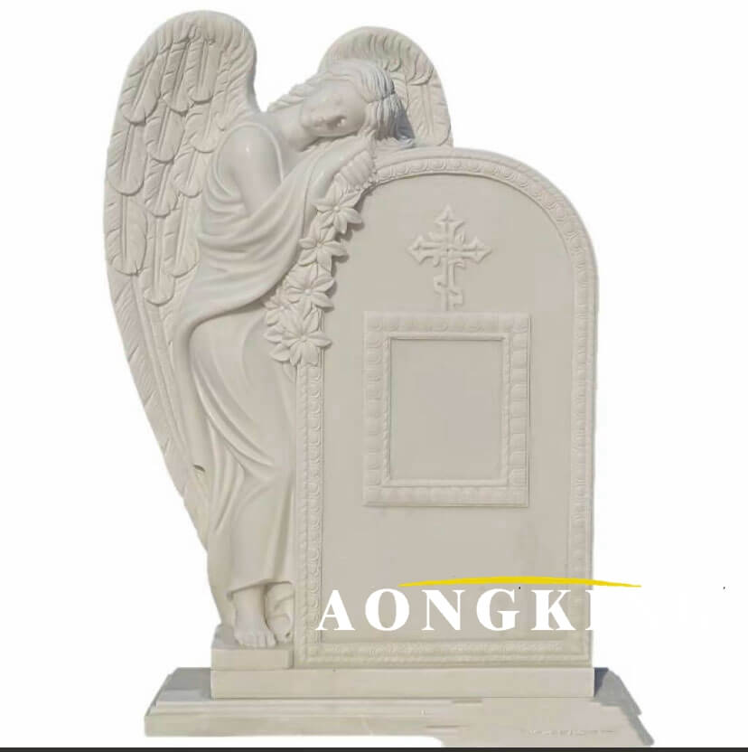 marble angel memorial statues