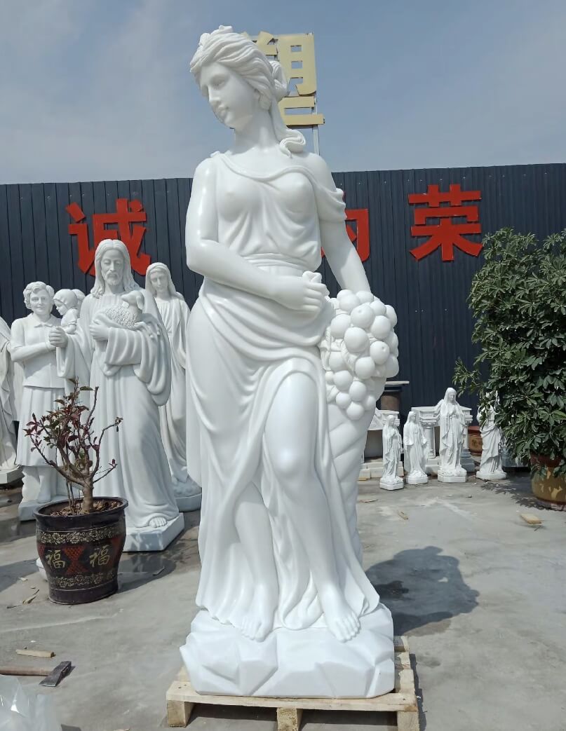 marble outdoor goddess statue